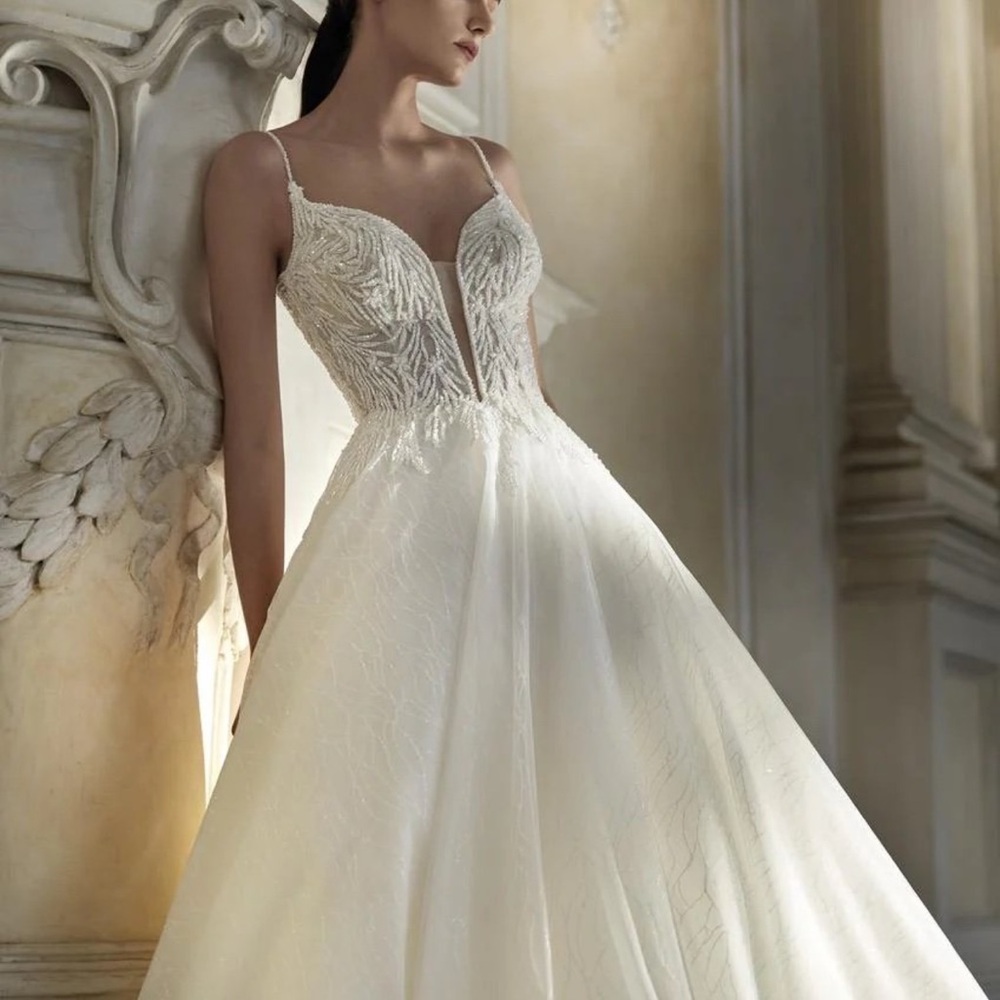 Pronovias White Wedding Dress - Picture 2 of 10